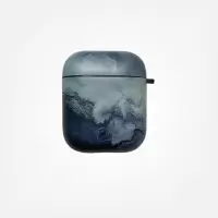 浮世绘海浪油画苹果AirPods Pro1/2/3代无线蓝牙耳机磨砂保护套软 磨砂软壳-迷雾大理石 AirPods Pr
