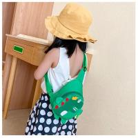 儿童包包斜挎包可爱卡通恐龙单肩包男女童宝宝零钱包婴幼儿小背包 绿色