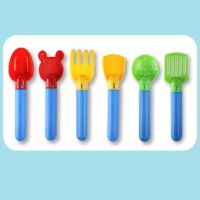 儿童室内外沙滩套装玩沙玩具沙滩积木行李车拉杆箱玩具男女孩玩具 沙滩小铲子(6支) 快递包装