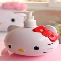 卡通造型洗手液瓶按压式分装瓶套装乳液瓶洗发水沐浴露小空瓶子套 红色头型压瓶450ML