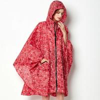 雨衣斗篷式男女电动车摩托车自行骑行户外防暴雨潮牌单人成人雨披 红色星空 均码