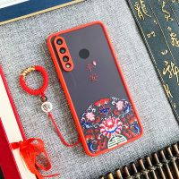 华为nova4手机壳中国风nova4e磨砂男女款镜头全包5/6/7保护套软壳 平安红[单壳] nova4