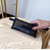 新款化妆刷收纳包随身便携眼影眉笔收纳袋大容量网纱透明刷包 片网小号