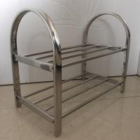 鞋架不锈钢多层简易鞋架子收纳鞋柜子组装宿舍寝室家用经济型鞋架 两层(长40宽24高33)