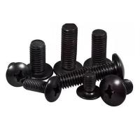 M4M5M6黑锌十字大扁头机 /黑蘑菇头螺丝 雨伞头螺丝 十字大头螺丝 黑锌M4*8[1斤约446颗] 一斤