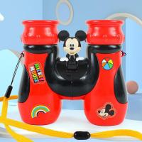 迪士尼望远镜儿童玩具高倍高清双筒男孩女孩宝宝实验小学生放大镜 米奇公仔望远镜