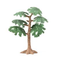 新款仿真树模型柏树椰子树石头枯树枝草丛 恐龙动物摆件儿童玩具 中柏树1棵