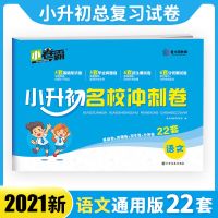 六年级小升初模拟试卷语数英必刷题六年级暑假衔接毕业总复习资料 小升初名校冲刺卷 语文