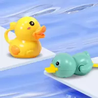 儿童戏水玩具宝宝洗澡花洒喷水小鸭子浇水壶女孩婴儿套装系列玩具 萌小鸭花洒+戏水小鸭子[绿色]