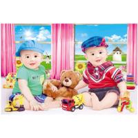 宝宝装饰画大孕妇胎教海报可爱婴儿男女婚房结婚卧室龙凤双胞胎画 BA043-熊宝宝 长146cm宽96CM误差1-5CM