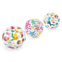 INTEX充气球沙滩球儿童早教游泳水球塑料球水上玩具彩色球海洋球 随机款一个 水球