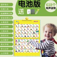 全套有声挂图拼音早教发声幼儿童宝宝启蒙看图识字读物玩具0-3岁1 13合1有声挂本 普通电池款