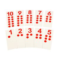 蒙氏教具数字与筹码家庭装数学计算蒙特蒙台梭利早教益智玩具3岁 数字与筹码投影卡