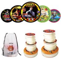 儿童玩具卡片王者荣耀奥特曼战斗币防水加厚塑料卡圆型游戏卡牌 随机30张