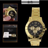 新款钢表带多功能男腕表手表打火机创意USB充电打火机防风点烟器 黑色表盘