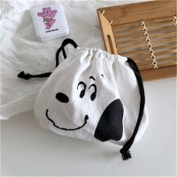 ins日系史努比小房子化妆包大大容量便携外出随身手提化妆收纳包 小狗化妆包