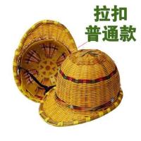 竹编安全帽 建筑工程 透气防晒 工地施工夏季竹帽 劳保帽子 小沿拉扣普通款