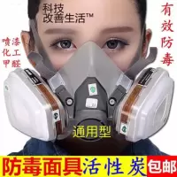 6200防毒面具防尘面罩喷漆打磨防粉尘装修化工活性炭防毒面罩 6200整套面具