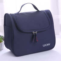 韩国旅行洗漱包女便携出差户外小号收纳袋防水收纳包大容量化妆包 藏青