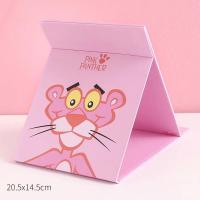 [破损补发]高清镜子折叠可爱女生化妆镜学生宿舍寝室 粉色粉红豹