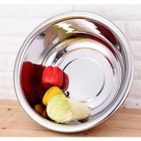 特厚不锈钢大盆和面盆洗菜盆洗脸盆水煮鱼盆多用盆调料盆洗脚盆子 加厚28cm(1个装)