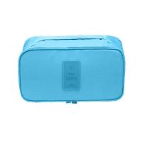 内衣收纳袋多功能便携文胸内裤分装整理箱行李收纳家用收纳袋衣物 天湖蓝