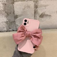 日韩粉色蝴蝶结12/11pro max苹果X/XS/XR手机壳iPhone8/7plus少女 粉底粉蝴蝶结 宝贝图仅供参