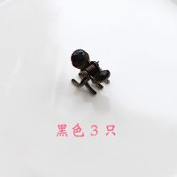 韩国头饰发饰 简约金属复古迷你小号抓夹发抓 顶夹刘海边夹发夹子 黑色(3只)
