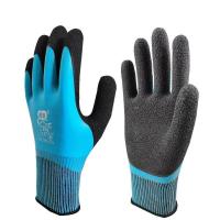 创信L878劳保手套耐磨工作防滑全浸胶满挂防护劳动加厚胶皮 创信L878蓝色 2双