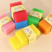 [6/24片可选]韩国仿丝瓜洗碗海绵不沾油丝瓜络洗碗布厨房清洁刷 彩色 [6片]
