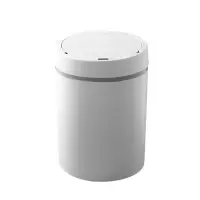 感应垃圾桶智能垃圾桶简约创意垃圾桶自动垃圾桶有盖 白色 YM-6108圆形