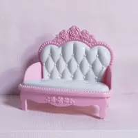 玩具沙发家具摄影塑料道具可爱玩具娃娃配件 粉色