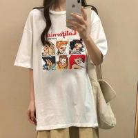 夏季新款盐系套装女洋气学生少女穿搭印花T恤+工装半身裙两件套潮 白色 [单件T恤] S 建议[80-95斤]