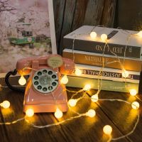 LED圆球小灯泡灯串彩灯闪灯串灯满天星星灯少女心房间宿舍装扮灯 1.5米10灯暖色-圆球电池常亮款