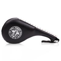 跆拳道脚靶响靶 成人儿童训练脚踢双叶响靶鸡腿手靶 加厚道馆道靶 初学者(单个) 地球款(黑色)