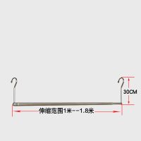 晒被子衣架神器室内阳台家用晾衣架不锈钢单杆伸缩凉晒衣服架折叠 高30cm左右伸缩1.0-1.8米