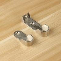 衣柜挂衣杆衣托座 16扁衣管法兰座衣通杆衣柜锌合金衣托五金配件 长款16(2只装)