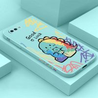 OPPOa5手机壳女男卡通a5液态硅胶保护套防摔软壳涂鸦泡泡龙可爱 天青色-涂鸦泡泡龙-侧边图案 OPPO A5