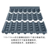 110*110中式徽派树脂仿古瓦一体仿古屋檐瓦塑料彩钢瓦门头装饰瓦