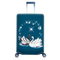 弹力箱套行李箱保护套箱子套 旅行箱防尘袋20/24/28/29寸加厚耐磨 天鹅 S码19-22寸(不是箱子只是箱套)
