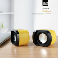 Bonks DX12笔记本小音箱电脑台式机usb迷你音响手机多媒体低音炮 黑黄