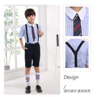 六一儿童节演出服中小学生合唱团女童朗诵服装男童表演背带裤套装 男款蓝色 110