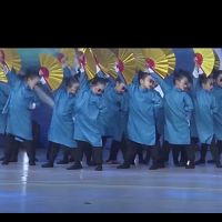 六一儿童演出服说书人原版舞蹈服幼儿园男女童相声大褂快板表演服 湖蓝色大褂 80