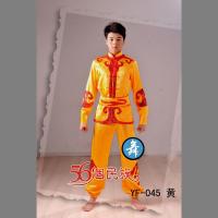 秧歌服舞蹈服演出服装二人转民族舞台表演服男女打鼓服腰鼓舞龙狮 长袖男黄L款 160