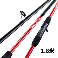 [送鱼线]水滴轮钓鱼轮渔线轮打黑路亚轮筏钓轮纺车轮右手型渔具 1.8米红色枪柄单杆