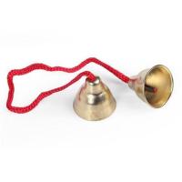 儿童打击乐器奥尔夫音乐启蒙教具幼儿园早教优质木把铜碰铃绳碰钟 直径3.3CM合金绳碰铃一条