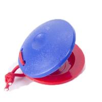 木质响板塑料奥尔夫早教音乐玩具儿童打击乐器哒哒舞板专业圆舞板 塑料响板[红蓝] 1个