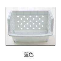 [新款果蔬筐+置物板] 果蔬收纳筐置物架收纳盒储物架玩具收纳篮 北欧蓝色 一层试用装[无轮子无盖板]