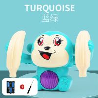 0-1岁儿童玩具翻滚猴婴儿爬行6个月益智有声会动的男孩女孩早教 声控电动翻斗猴[绿色] 普通电池[一次性]