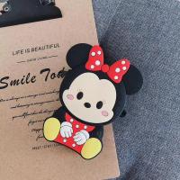 卡通大集合手绳硅胶卡通耳机收纳包数据线充电头器可爱整理配件女 单个零钱包-米妮